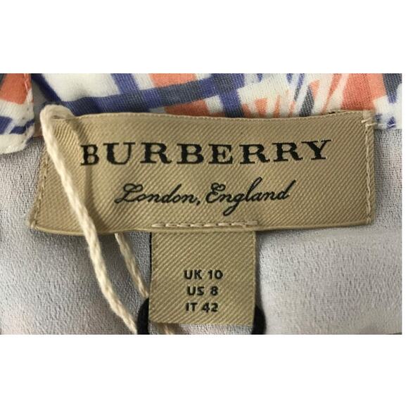 Burberry Cardington Silk Plaid Pleated Midi Skirt Military Red NWT 8 - Picture 2 of 7